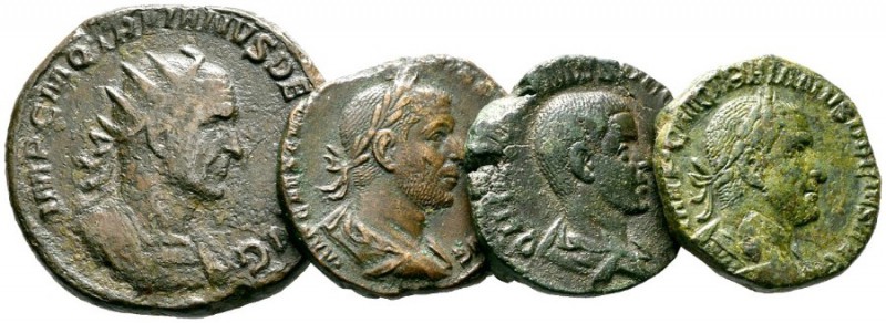  Varia & Lots   (D) Lot Römische Kaiserzeit (4). Lot mit 1 Doppelsesterz und 3 S...