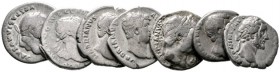  Varia & Lots   (D) Lot Römische Kaiserzeit (7). Lot mit 7 Denarii: Vespasianus, Traianus, Hadrianus (4x) sowie Antoninus Pius, um sch.  
