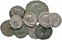  Varia & Lots   (D) Lot Römische Kaiserzeit (11). Lot mit 6 Denarii, 3 Antoniniani und 1 Lokalbronze, dazu 1 ptolemäische Bronzemünze, meist um s.sch....