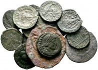  Varia & Lots   (D) Lot Römische Kaiserzeit (15). Lot mit 13 spätrömischen Bronzemünzen, dazu 1 armenische Bronzemünze und 1 islamische Silbermünze, m...
