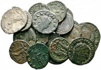  Varia & Lots   (D) Lot Römische Kaiserzeit (20). Lot mit 13 spätrömischen Bronzemünzen und 7 Antoniniani, darunter Galeria Valeria (s.sch.), um sch. ...