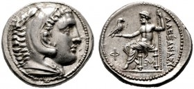  GRIECHISCHE MÜNZEN   MACEDONIA   Könige von Makedonien   Alexandros III. (336-323)   (D) Tetradrachme (17,27g), Pella, posthum, ca. 294-290 v. Chr. A...