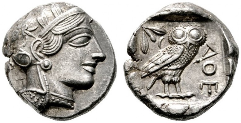  GRIECHISCHE MÜNZEN   ATTIKA   Athen   (D) Tetradrachme (17,20g), ca. 449-404 v....
