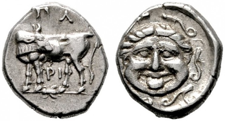  GRIECHISCHE MÜNZEN   MYSIA   Parion   (D) Hemidrachme (2,40g), ca. 350-300 v. C...