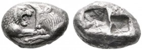  GRIECHISCHE MÜNZEN   LYDIA   Könige von Lydien   Kroisos (561-546)   (D) Stater / Doppelsiglos (10,61g), Sardeis, ca. 561-546 v. Chr. Av.: Löwenproto...