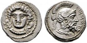  GRIECHISCHE MÜNZEN   CILICIA   Persische Satrapen   Datames (384/378-361/360)   (D) Stater (10,47g), Tarsos, ca. 373/372-369/368 v. Chr. Av.: Weiblic...