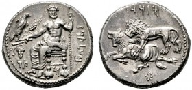  GRIECHISCHE MÜNZEN   CILICIA   Persische Satrapen   Mazaios (361-334)   (D) Stater (10,68g), Tarsos, ca. 361-334 v. Chr. Av.: Baaltars mit Weinrebe, ...