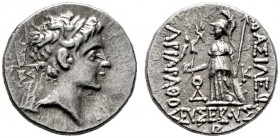  GRIECHISCHE MÜNZEN   CAPPADOCIA   Könige von Kappadokien   Ariarathes IX. Eusebes (100-85)   (D) Drachme (4,11g), Eusebeia-Mazaka, Jahr 2 = 99-98 v. ...