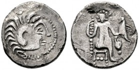  KELTISCHE MÜNZEN   OSTKELTEN   Keltische Imitationen griechischer Münzen   (D) Drachme (3,48g), Imitationstypus "Alexandros III./Philippos III." Stil...