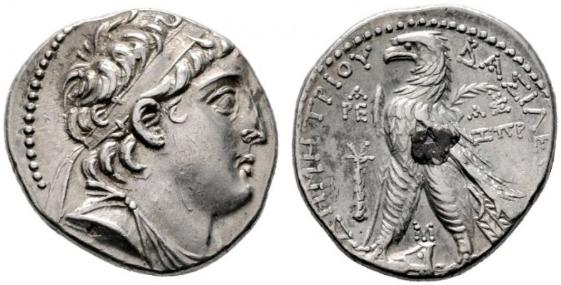  GRIECHISCHE MÜNZEN   SYRIA   Königreich der Seleukiden   Demetrios II. Nikator ...