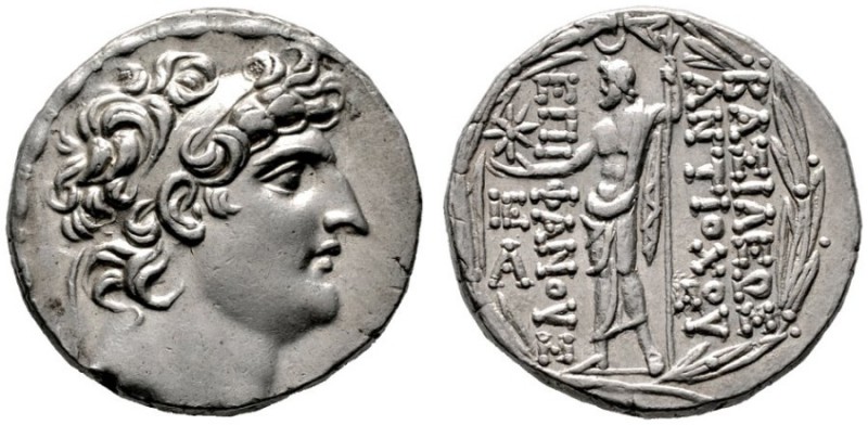  GRIECHISCHE MÜNZEN   SYRIA   Königreich der Seleukiden   Antiochos VIII. Grypos...