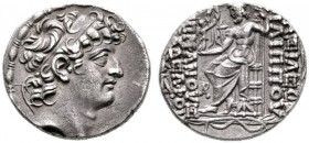 GRIECHISCHE MÜNZEN   SYRIA   Königreich der Seleukiden   Philippos Philadelphos (93-83)   (D) Tetradrachme (15,63g), Tarsos?, ca. 88-87 v. Chr. Av.: ...