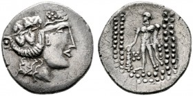  KELTISCHE MÜNZEN   OSTKELTEN   Keltische Imitationen griechischer Münzen   (D) Tetradrachme (15,91g), Imitationstypus "Thasos", Klasse V (Punktlegend...