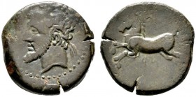  GRIECHISCHE MÜNZEN   NUMIDIA   Könige von Numidien   Massinissa (203-148) oder Micipsa (148-118)   (D) Bronze (16,04g), unbekannte Münzstätte. Av.: K...