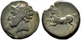  GRIECHISCHE MÜNZEN   NUMIDIA   Könige von Numidien   Massinissa (203-148) oder Micipsa (148-118)   (D) Bronze (11,17g), unbekannte Münzstätte. Av.: K...