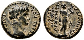  RÖMISCHE PROVINZIALPRÄGUNGEN   PHRYGIA   Hierapolis   Augustus (27 v.-14 n.Chr.)   (D) Lokalbronze (5,59g), Magistrat Diphilos, Sohn des Diphilos, ca...