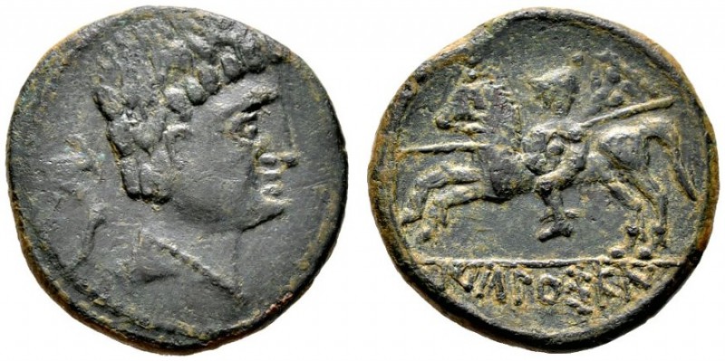  KELTISCHE MÜNZEN   HISPANIA   Icalcuscen   (D) Bronze (8,63g), ca. 120-20 v. Ch...