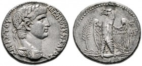  RÖMISCHE PROVINZIALPRÄGUNGEN   SYRIA   Antiochia ad Orontem   Nero (54-68)   (D) Tetradrachme (14,98g), Jahre 6 und 108 = 59-60 n. Chr. Av.: Büste mi...