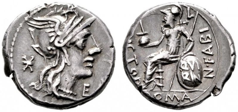  RÖMISCHE REPUBLIK   N. Fabius Pictor   (D) Denarius (3,92g), Roma, 126 v. Chr. ...