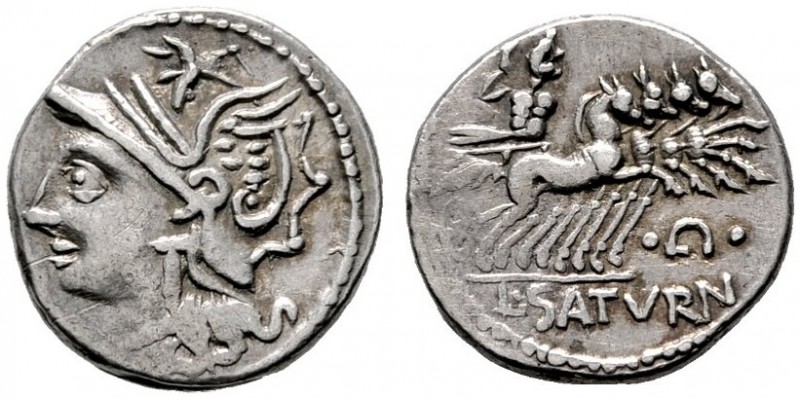  RÖMISCHE REPUBLIK   L. Appuleius Saturninus   (D) Denarius (3,92g), Roma, 104 v...