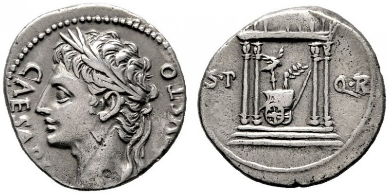  RÖMISCHE KAISERZEIT   Augustus (27 v.Chr.-14 n.Chr.)   (D) Denarius (3,78g), Mü...