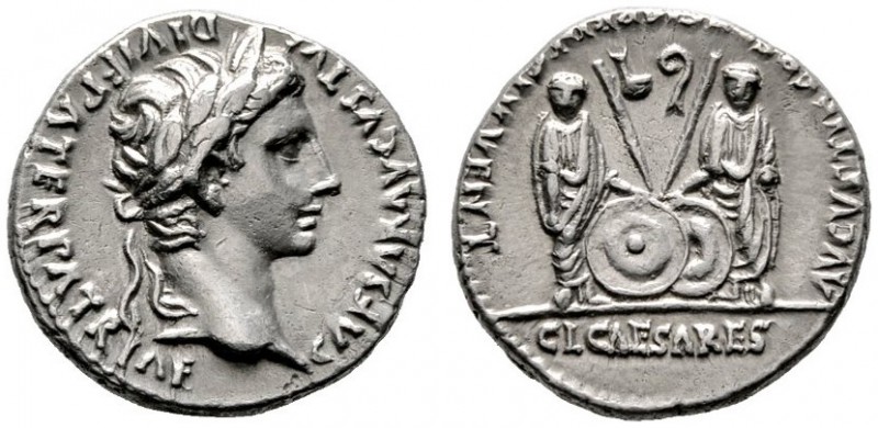  RÖMISCHE KAISERZEIT   Augustus (27 v.Chr.-14 n.Chr.)   (D) Denarius (3,77g), Lu...