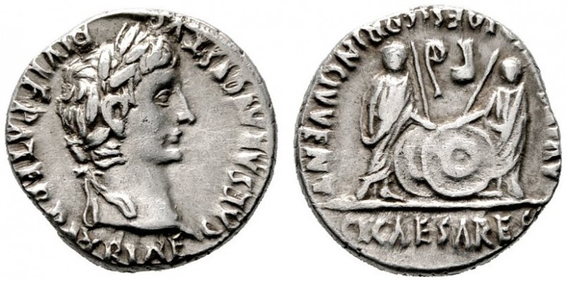  RÖMISCHE KAISERZEIT   Augustus (27 v.Chr.-14 n.Chr.)   (D) Denarius (3,91g), Lu...