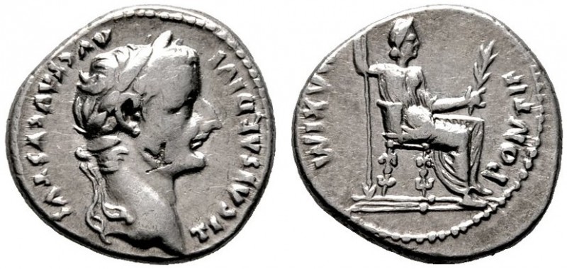  RÖMISCHE KAISERZEIT   Tiberius (14-37)   (D) Denarius (3,86g), Lugdunum (Lyon),...