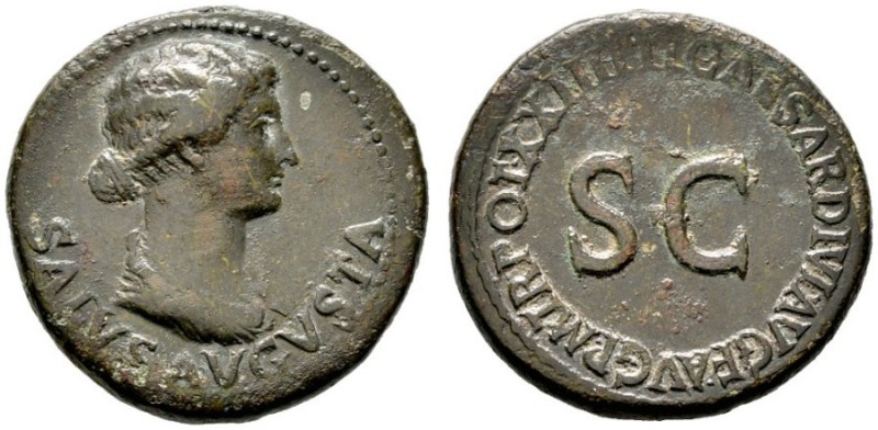  RÖMISCHE KAISERZEIT   Tiberius (14-37)   (D) Dupondius (14,48g), Roma, 22-23 n....