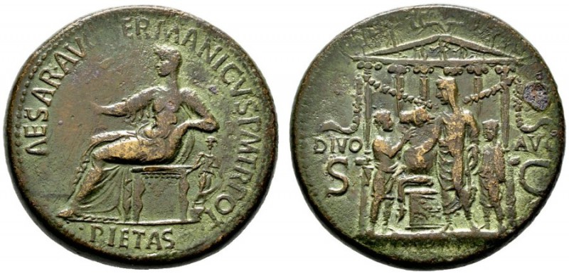  RÖMISCHE KAISERZEIT   Caligula (37-41)   (D) Sestertius (26,28g), Roma, 37-38 n...
