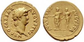  RÖMISCHE KAISERZEIT   Nero (54-68)   (D) Aureus (7,21g), Roma, 64-66 n. Chr. Av.: NERO CAESAR - AVGVSTVS, Kopf mit Lorbeerkranz n.r. Rv.: AVGVSTVS - ...