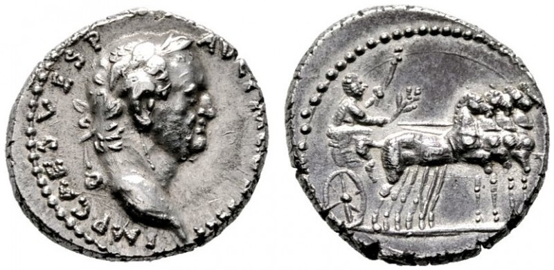  RÖMISCHE KAISERZEIT   Vespasianus (69-79)   (D) Denarius (3,60g), Antiochia (An...