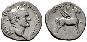  RÖMISCHE KAISERZEIT   Vespasianus (69-79)   (D) Denarius (3,31g), Ephesus (Efes)?, 76 n. Chr. Av.: IMP CAESAR VESPASIANVS AVG, Kopf mit Lorbeerkranz ...
