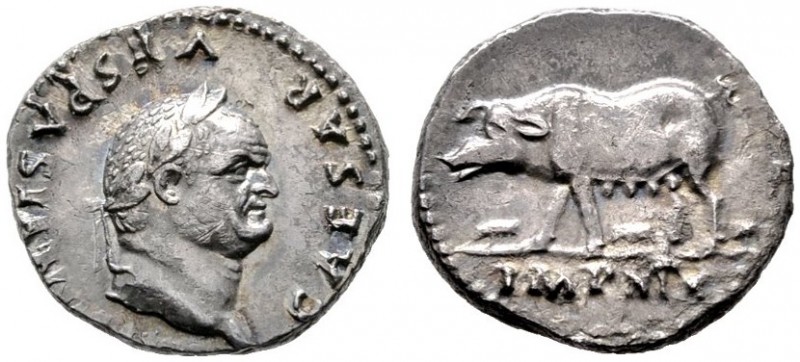  RÖMISCHE KAISERZEIT   Vespasianus (69-79)   (D) Denarius (3,12g), Roma, Juli 77...