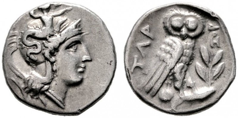  GRIECHISCHE MÜNZEN   CALABRIA   Taras   (D) Drachme (3,20g), ca. 302-280 v. Chr...