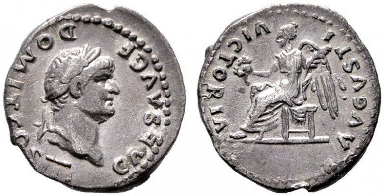  RÖMISCHE KAISERZEIT   Domitianus (81-96)   (D) Quinarius (1,57g), Roma, 75 n. C...