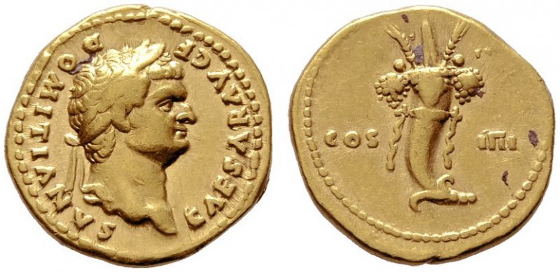  RÖMISCHE KAISERZEIT   Domitianus (81-96)   (D) Aureus (7,16g), Roma, Anfang 76-...