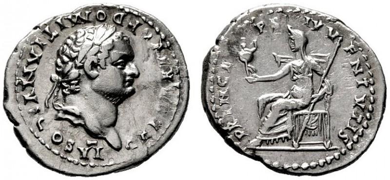 RÖMISCHE KAISERZEIT   Domitianus (81-96)   (D) Denarius (3,07g), Roma, Januar-J...