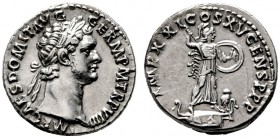  RÖMISCHE KAISERZEIT   Domitianus (81-96)   (D) Denarius (3,40g), Roma, Januar-September 90 n. Chr. Av.: IMP CAES DOMIT AVG - GERM P M TR P VIIII, Kop...