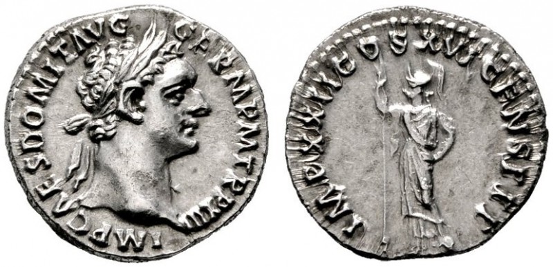  RÖMISCHE KAISERZEIT   Domitianus (81-96)   (D) Denarius (3,35g), Roma, Septembe...