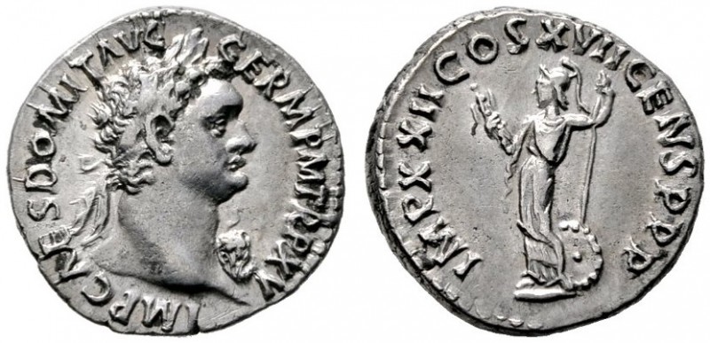  RÖMISCHE KAISERZEIT   Domitianus (81-96)   (D) Denarius (3,47g), Roma, Septembe...