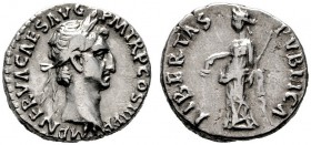  RÖMISCHE KAISERZEIT   Nerva (96-98)   (D) Denarius (3,64g), Roma, 97 n. Chr. Kopf mit Lorbeerkranz / Libertas mit Pileus und Szepter. RIC 19, RSC 113...