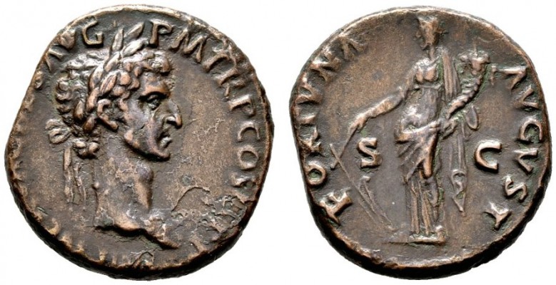  RÖMISCHE KAISERZEIT   Nerva (96-98)   (D) As (11,22g), Roma, 97 n. Chr. Kopf mi...