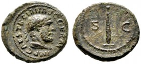  RÖMISCHE KAISERZEIT   Traianus (98-117)   (D) Quadrans (2,81g), Roma, 98-102 n. Chr. Büste des Hercules mit Lorbeerkranz und Löwenfelldrapierung / Ke...