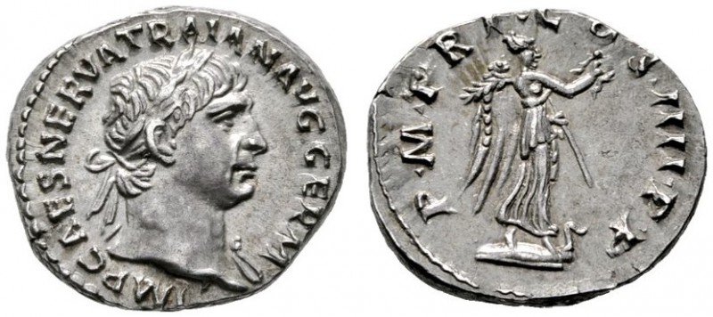  RÖMISCHE KAISERZEIT   Traianus (98-117)   (D) Denarius (3,41g), Roma, 102 n. Ch...