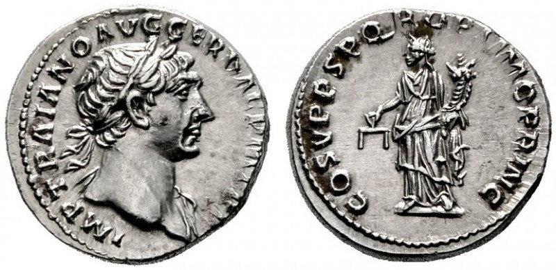  RÖMISCHE KAISERZEIT   Traianus (98-117)   (D) Denarius (3,52g), Roma, 107-109 n...
