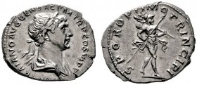  RÖMISCHE KAISERZEIT   Traianus (98-117)   (D) Denarius (3,12g), Roma, Frühjahr 113-Sommer 114 n. Chr. Av.: IMP TRAIANO AVG GER DAC P M TR P COS VI P ...