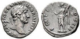  RÖMISCHE KAISERZEIT   Hadrianus (117-138)   (D) Quinarius (1,50g), Roma, 119-122 n. Chr. Av.: IMP CAESAR TRAIAN - HADRIANVS AVG, Kopf mit Lorbeerkran...