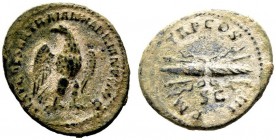  RÖMISCHE KAISERZEIT   Hadrianus (117-138)   (D) Quadrans (3,33g), Roma, 121-122 n. Chr. Adler mit angelegten Schwingen / Fulmen. RIC 625, C 1167. Ung...