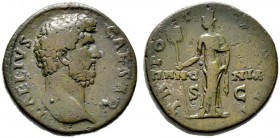  RÖMISCHE KAISERZEIT   Aelius Caesar (136-138)   (D) Sestertius (25,90g), Roma, 137 n. Chr. Av.: L AELIVS CAESAR, Kopf n.r. Rv.: TR - PO-T - COS - II ...